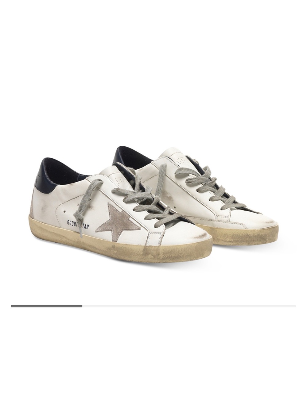 Women’s Golden Goose White Leather Superstar Sneakers with Grey Star size 36